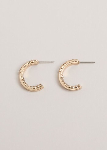 Phase Eight Crystal Hoops Jewellery Gold Canada | MBYHTA-790